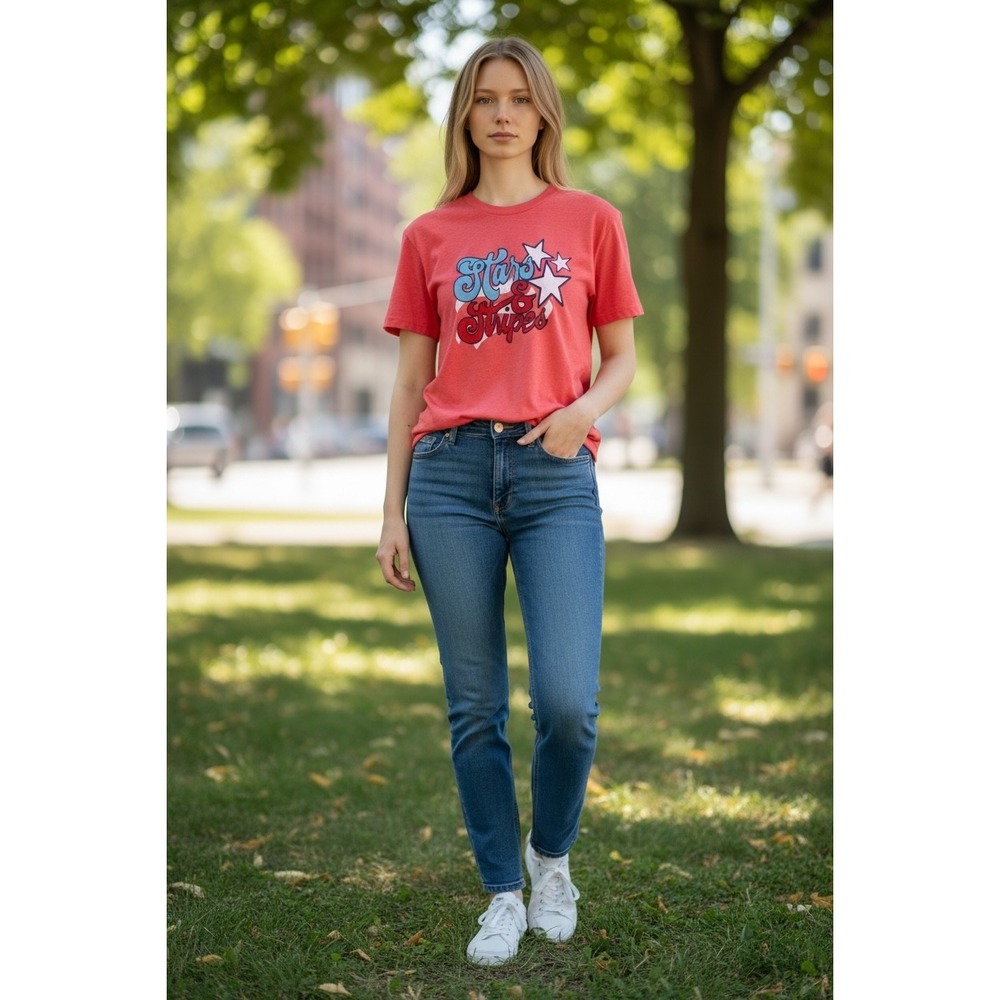 Source Unknown Red Stars & Stripes Tee